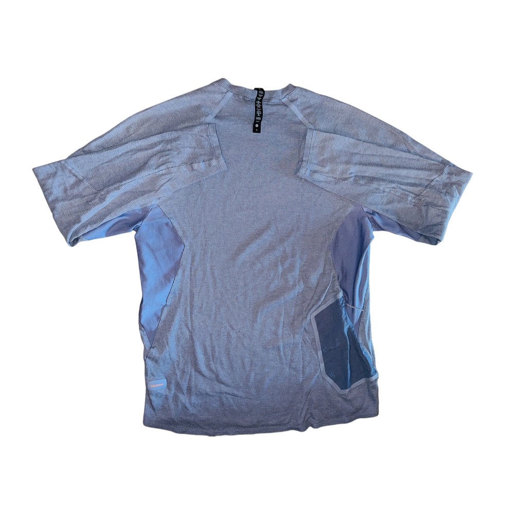 WB6 Lululemon Men's Training T-Shirt Athletic Long Sleeve Top Blue‎ Large